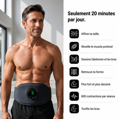 Neurotone : stimulateur NMES – l’équivalent de 3 000 abdominaux en 20 minutes.